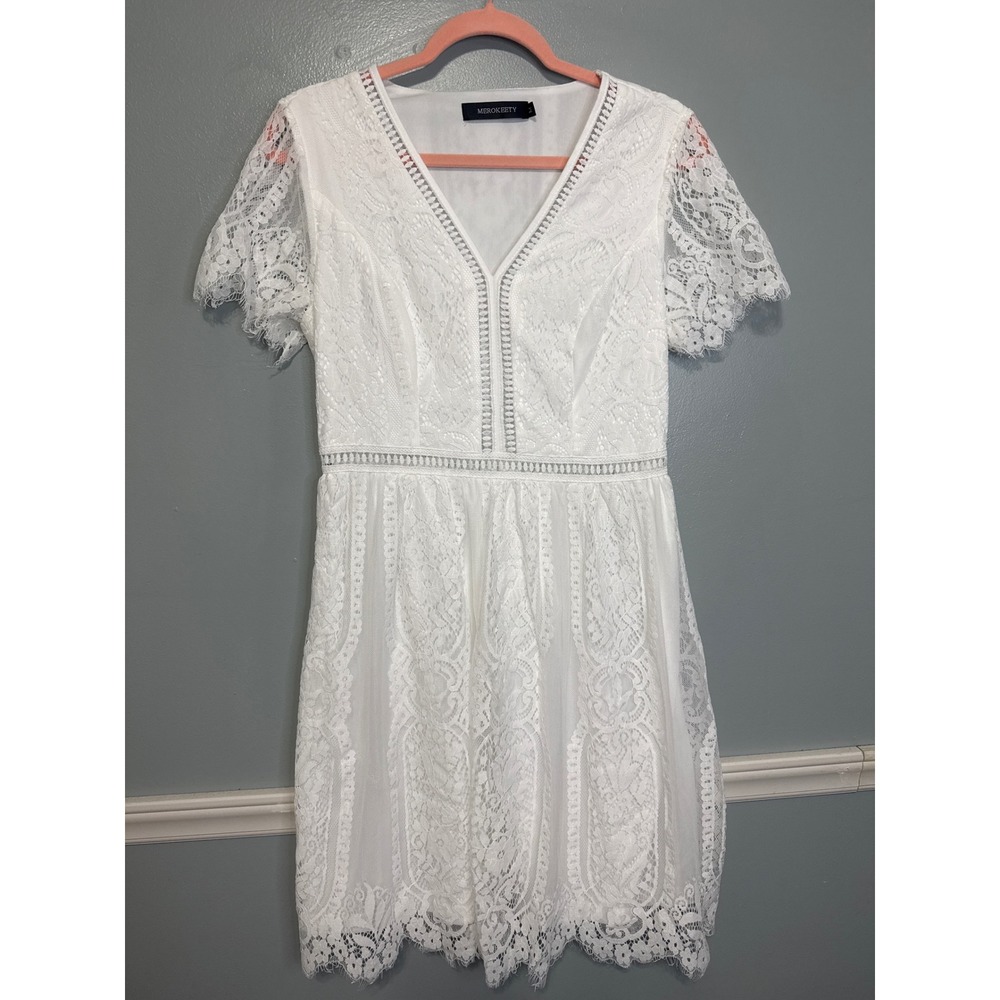 Merokeety‎ White Lace Dress